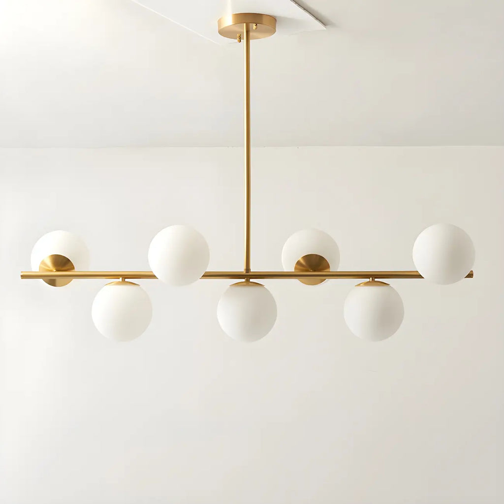 Modern Copper Globe Multi-Light Island Pendant Light