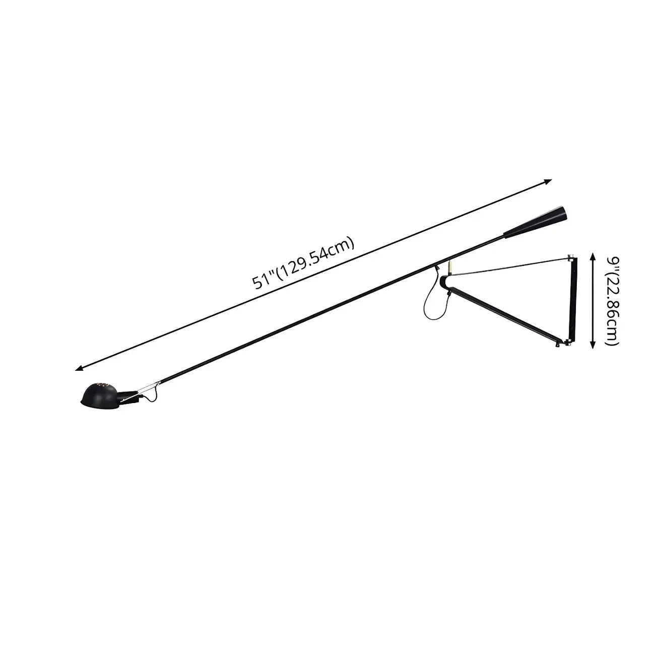 Postmodern Metal Long Swing Arm Wall Light