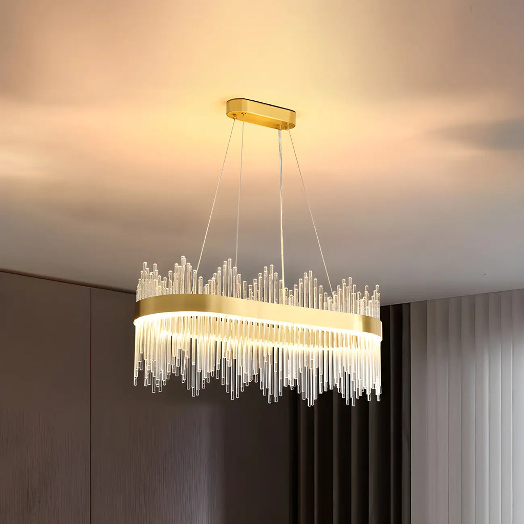Luxury Brass Crystal Chandelier for Dining Area