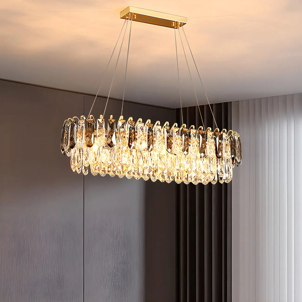 Luxury Brass Crystal Chandelier for Dining Area