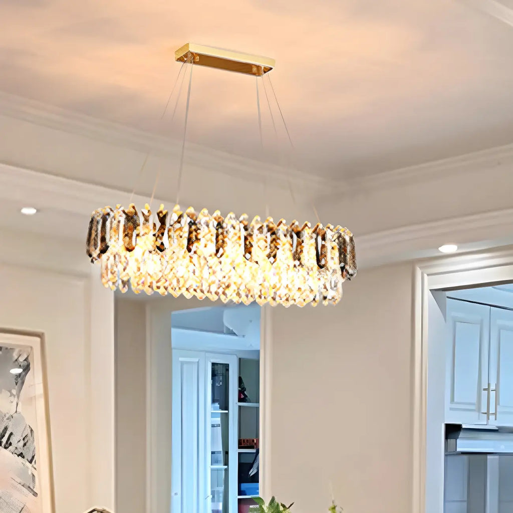 Luxury Brass Crystal Chandelier for Dining Area