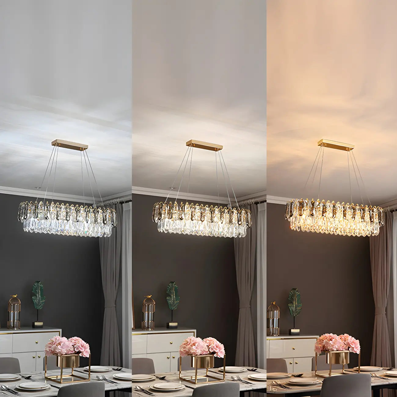 Luxury Brass Crystal Chandelier for Dining Area