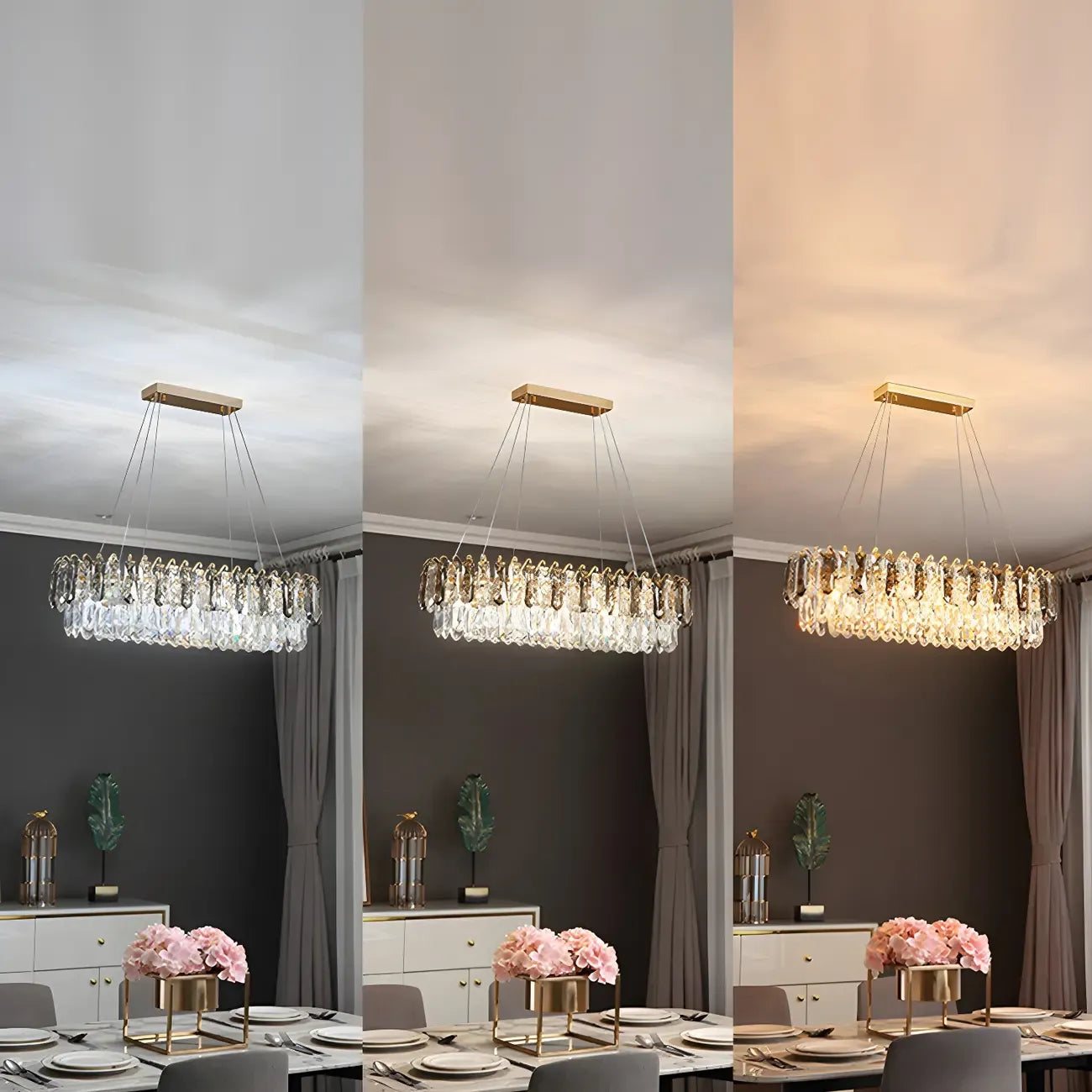 Luxury Brass Crystal Chandelier for Dining Area