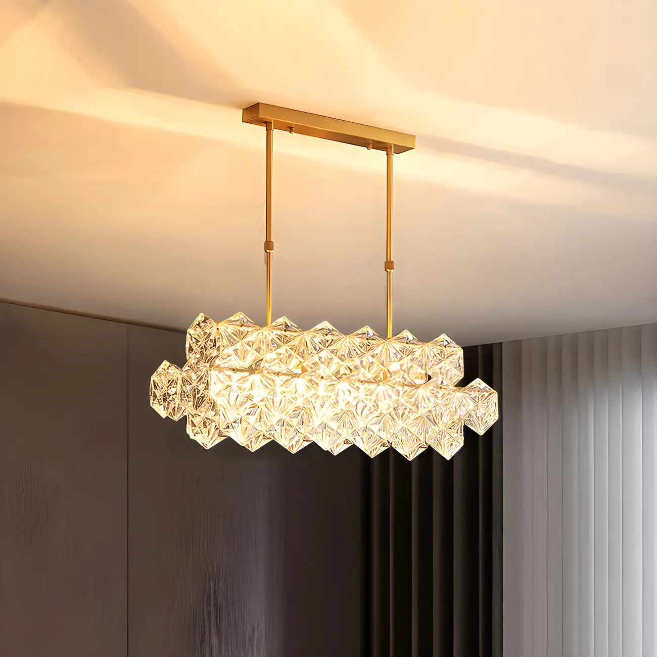 Luxury Brass Crystal Chandelier for Dining Area