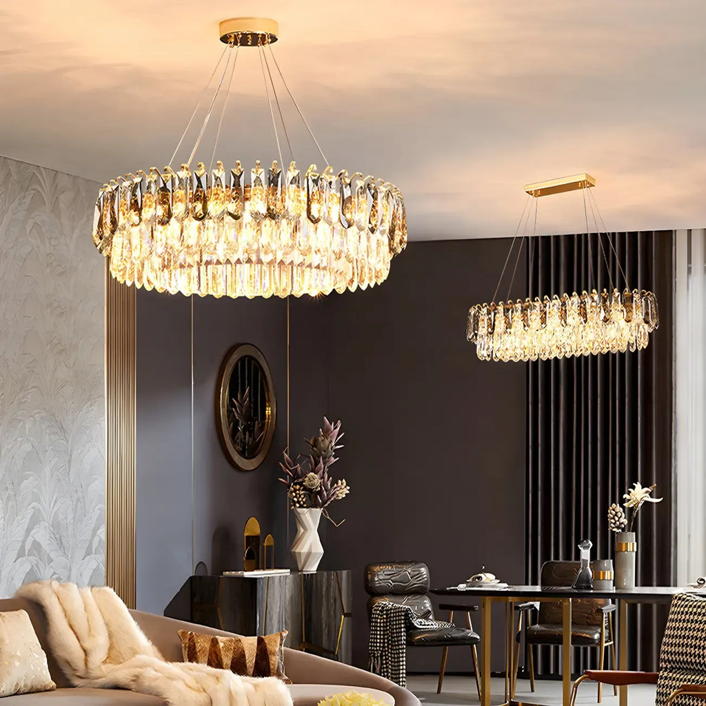 Luxury Brass Crystal Chandelier for Dining Area