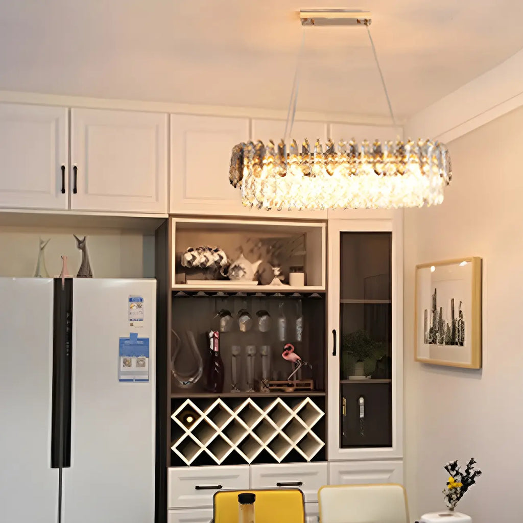 Luxury Brass Crystal Chandelier for Dining Area