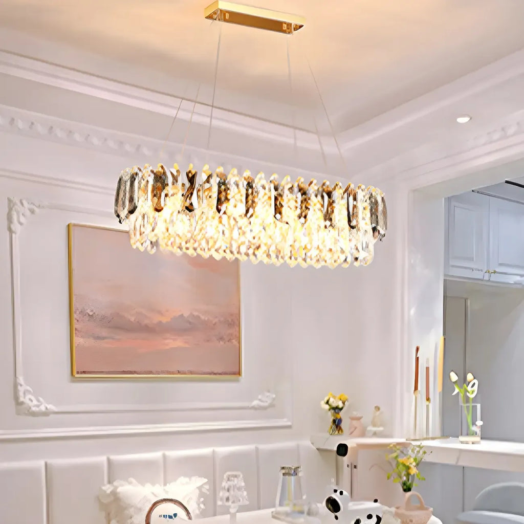 Luxury Brass Crystal Chandelier for Dining Area