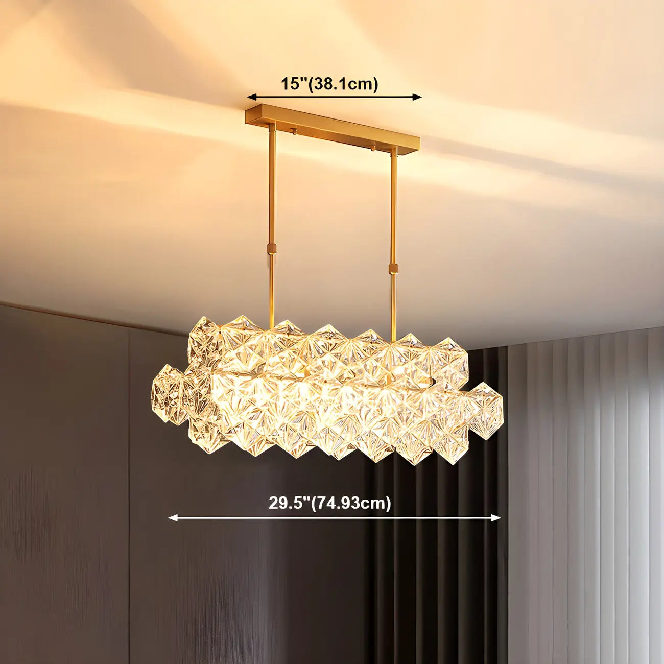 Luxury Brass Crystal Chandelier for Dining Area
