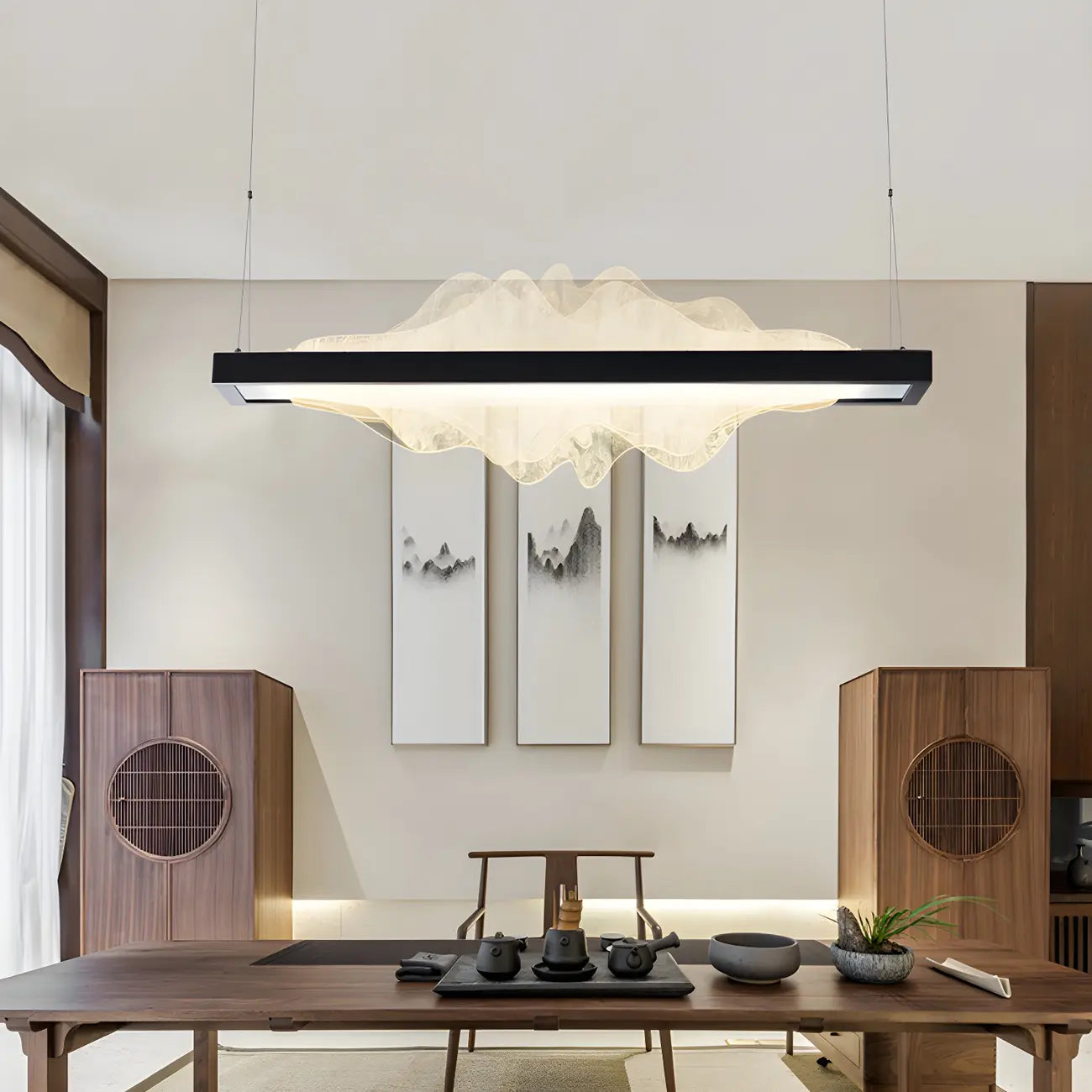 Modern Metal Rectangular Unique Pendant Light