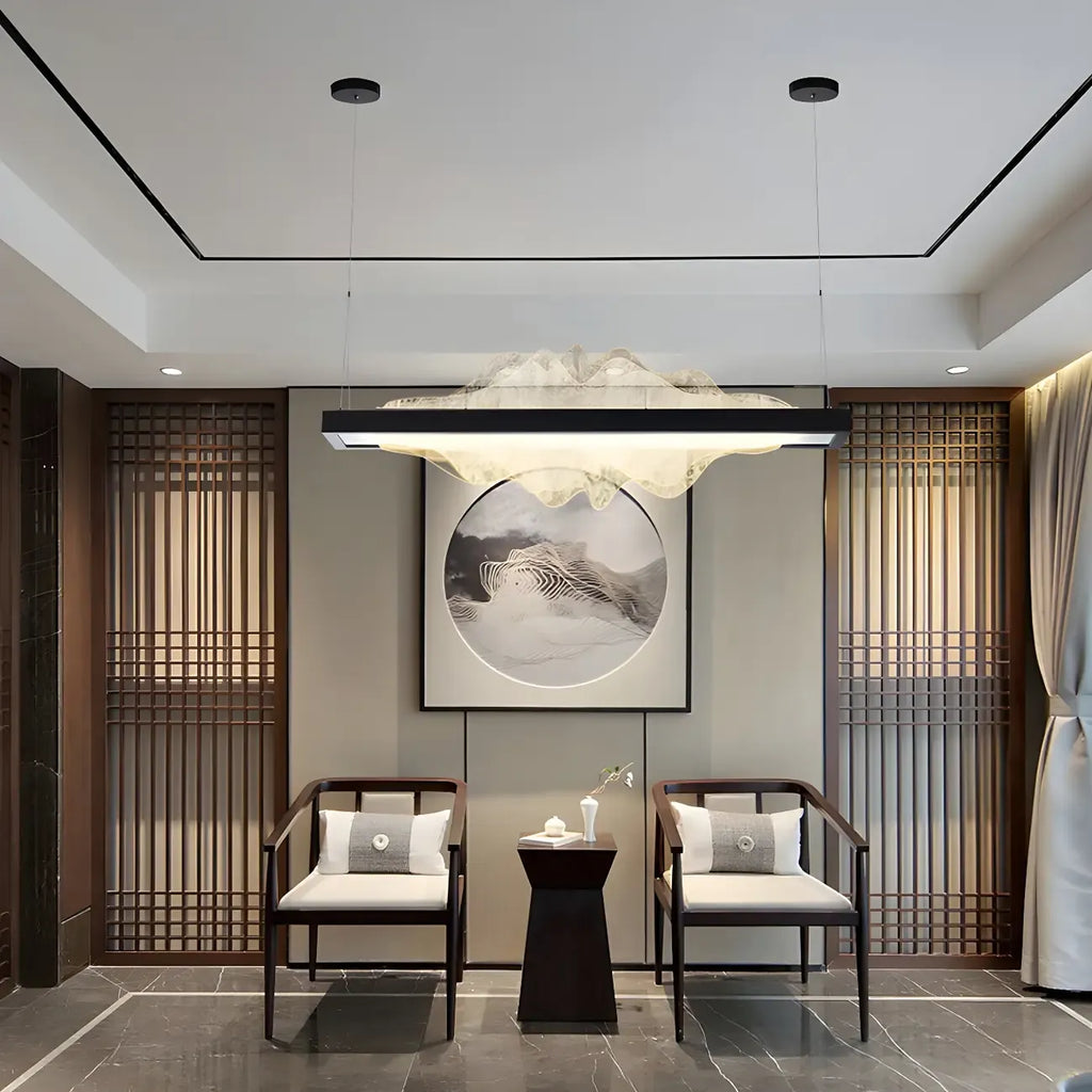 Modern Metal Rectangular Unique Pendant Light