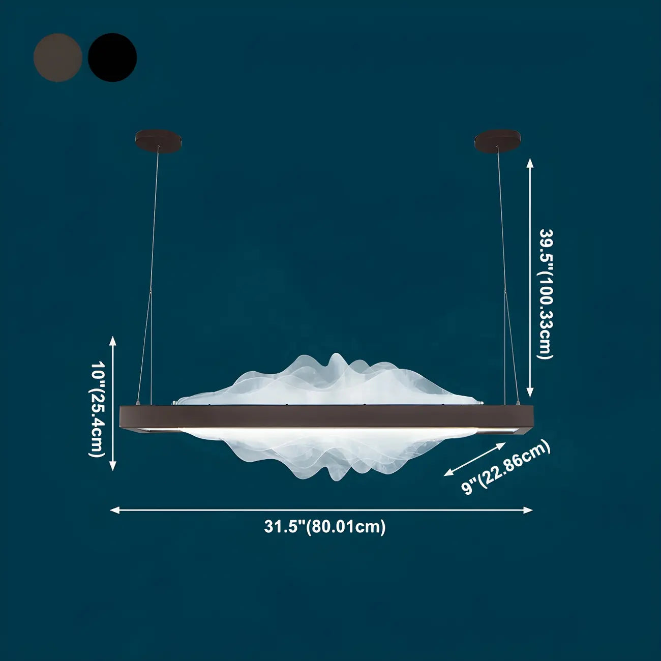Modern Metal Rectangular Unique Pendant Light