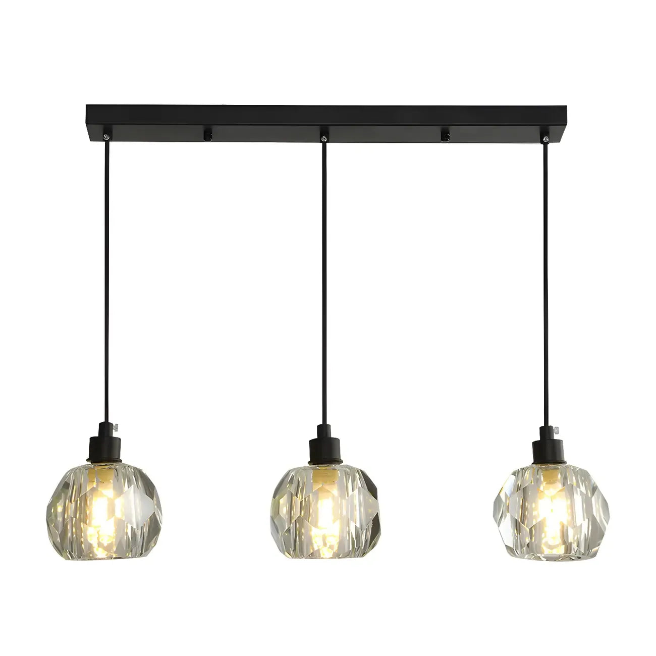 Modern Crystal Globe Island Lights for Kitchen Area