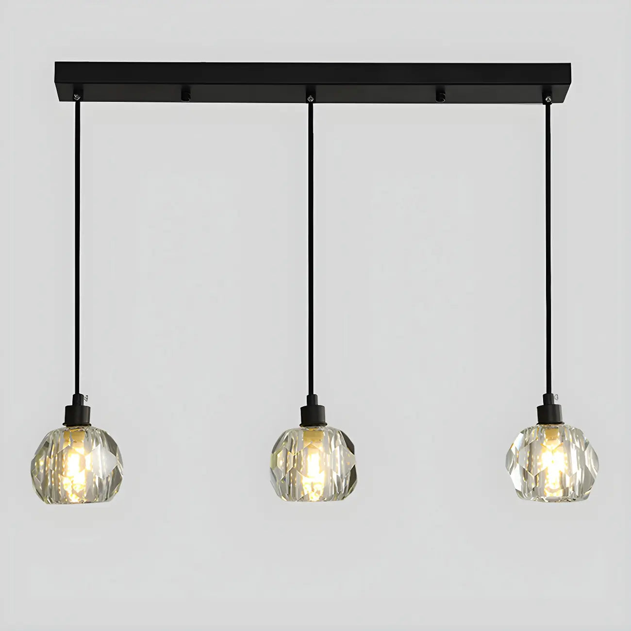 Modern Crystal Globe Island Lights for Kitchen Area