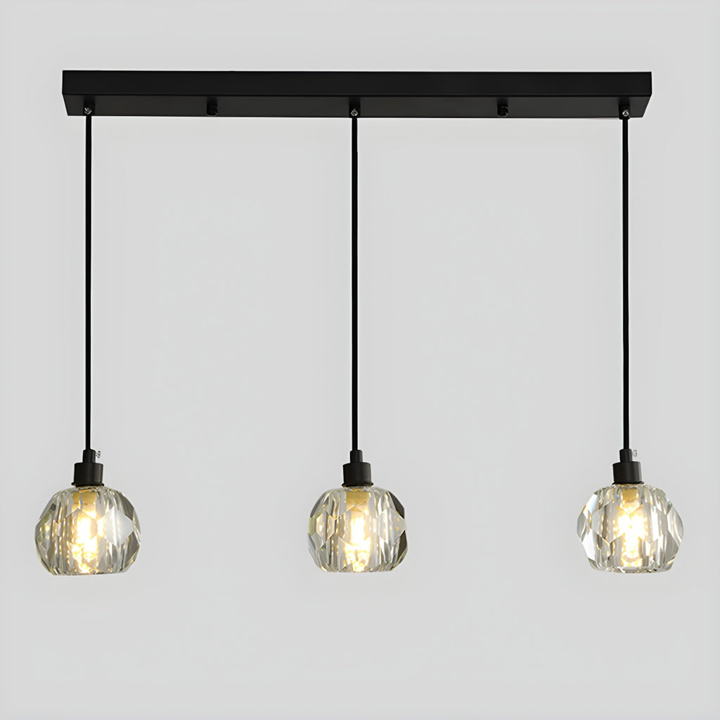 Modern Crystal Globe Island Lights for Kitchen Area