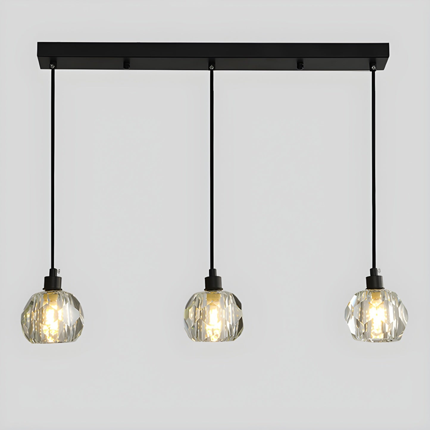 Modern Crystal Globe Island Lights for Kitchen Area