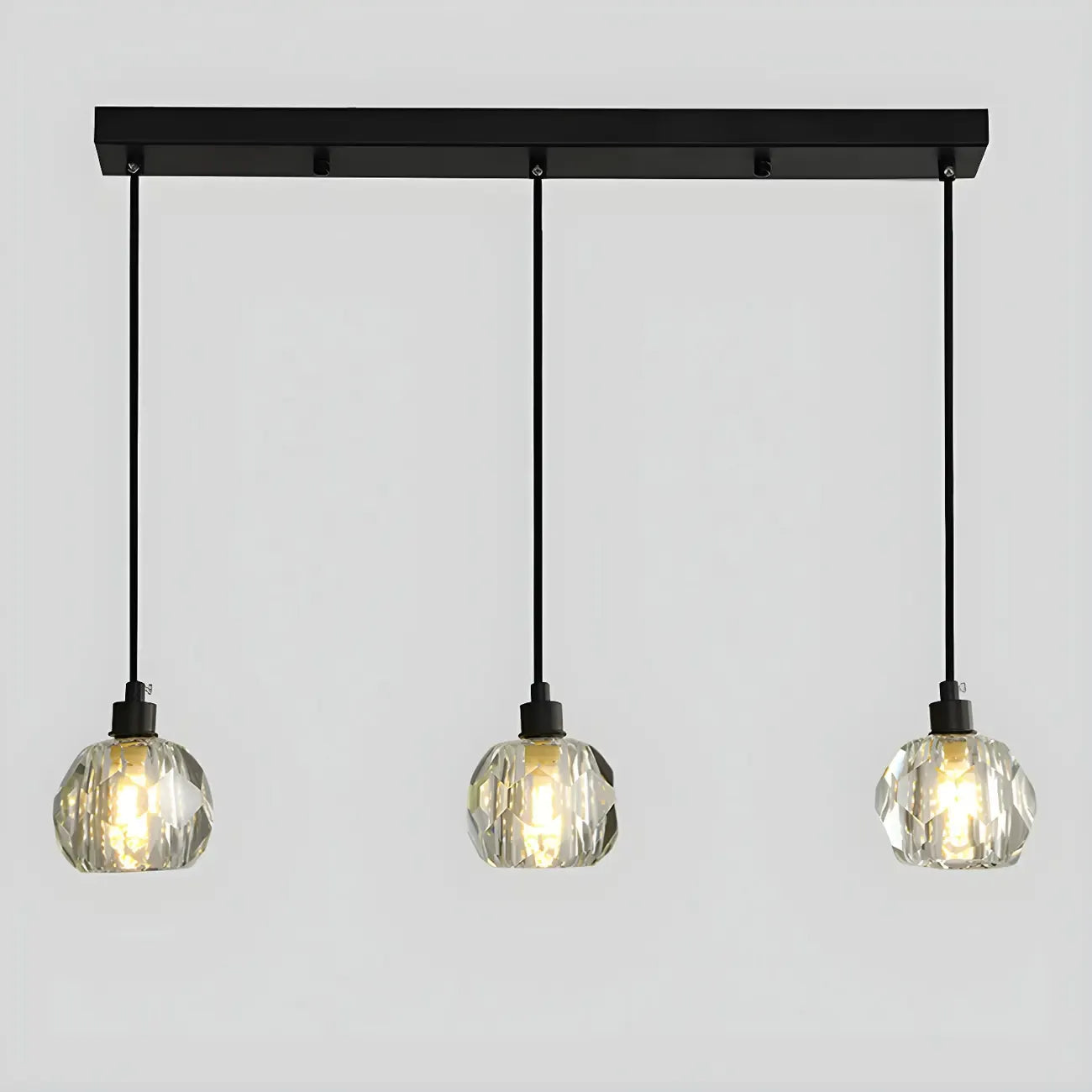 Modern Crystal Globe Island Lights for Kitchen Area