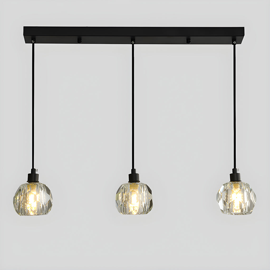 Modern Crystal Globe Island Lights for Kitchen Area