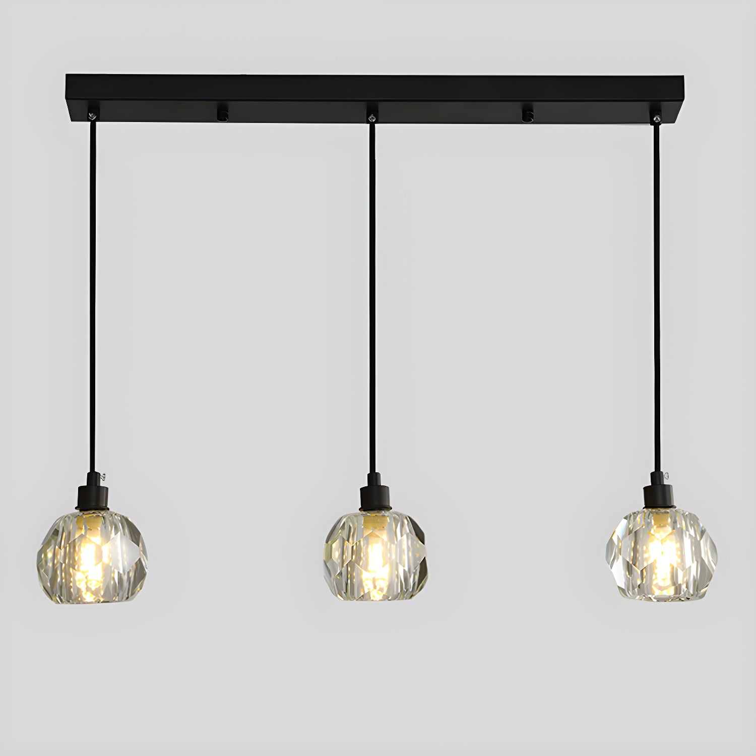 Modern Crystal Globe Island Lights for Kitchen Area