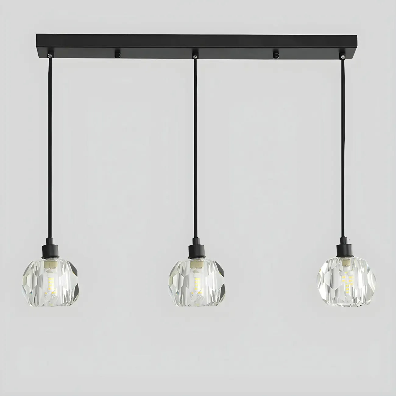 Modern Crystal Globe Island Lights for Kitchen Area