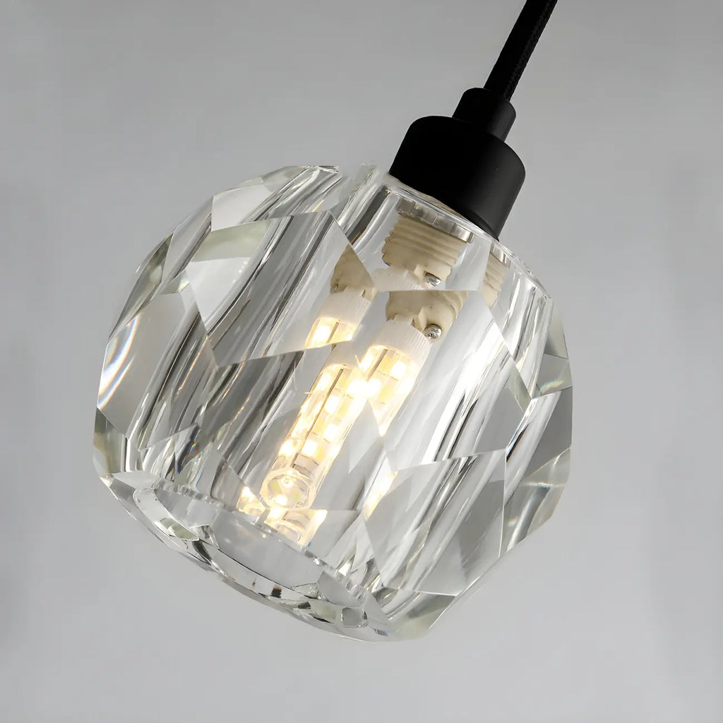 Modern Crystal Globe Island Lights for Kitchen Area
