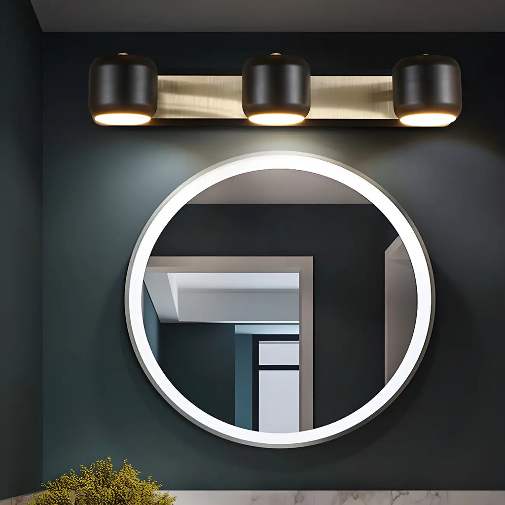 Modern Aluminum Cylinder Warm LED Bathroom Vanity Light