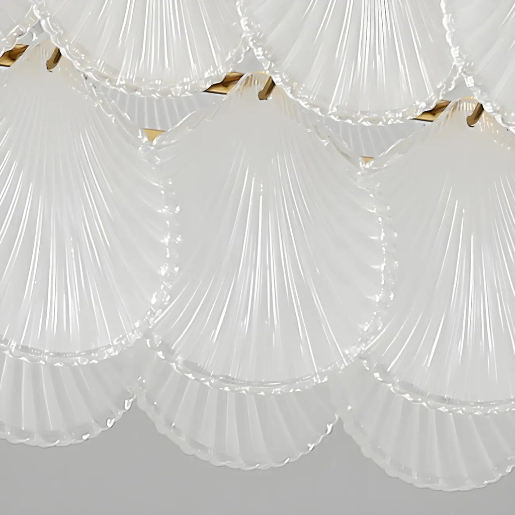 Modern Gold Glass Island Chandelier with 8 Lights