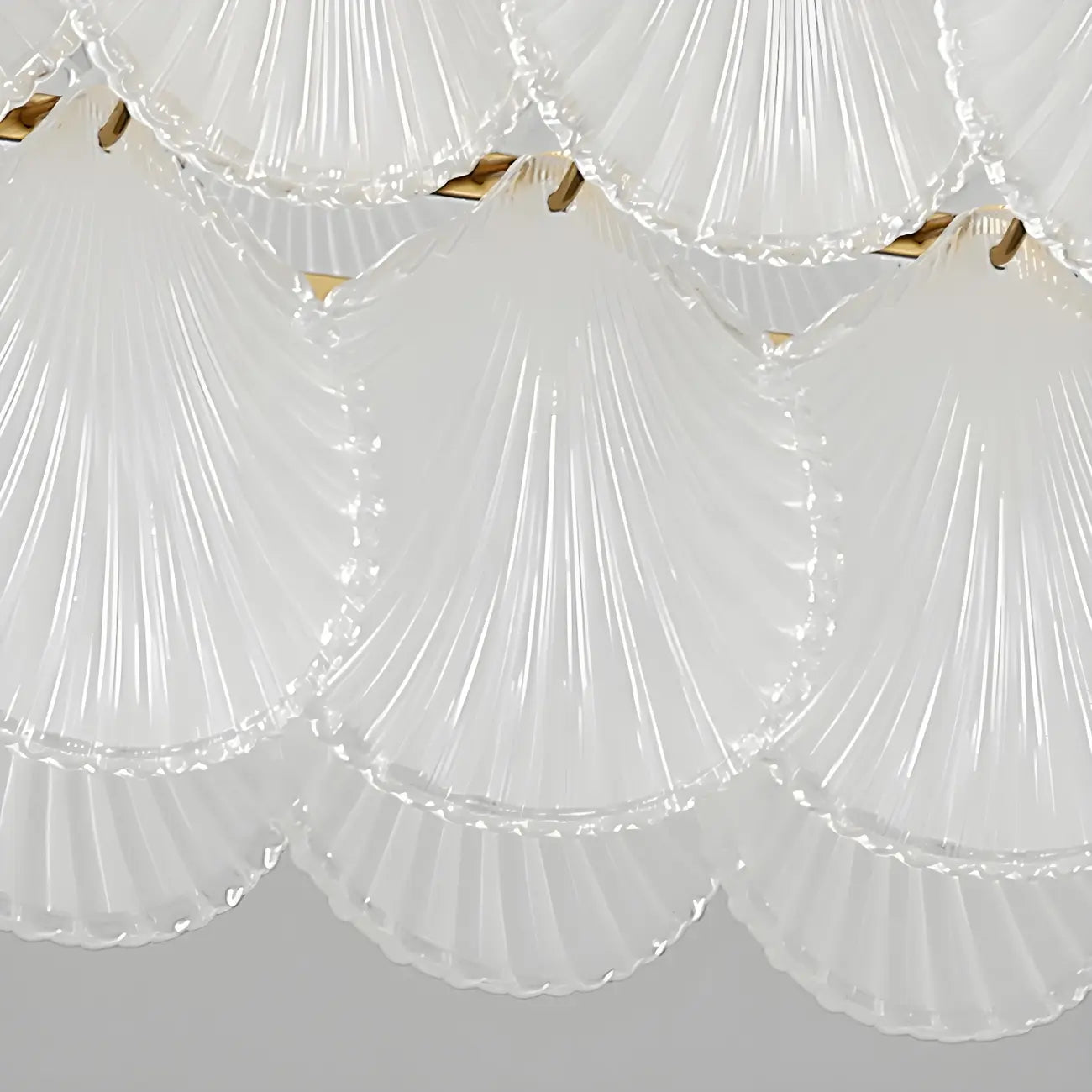 Modern Gold Glass Island Chandelier with 8 Lights