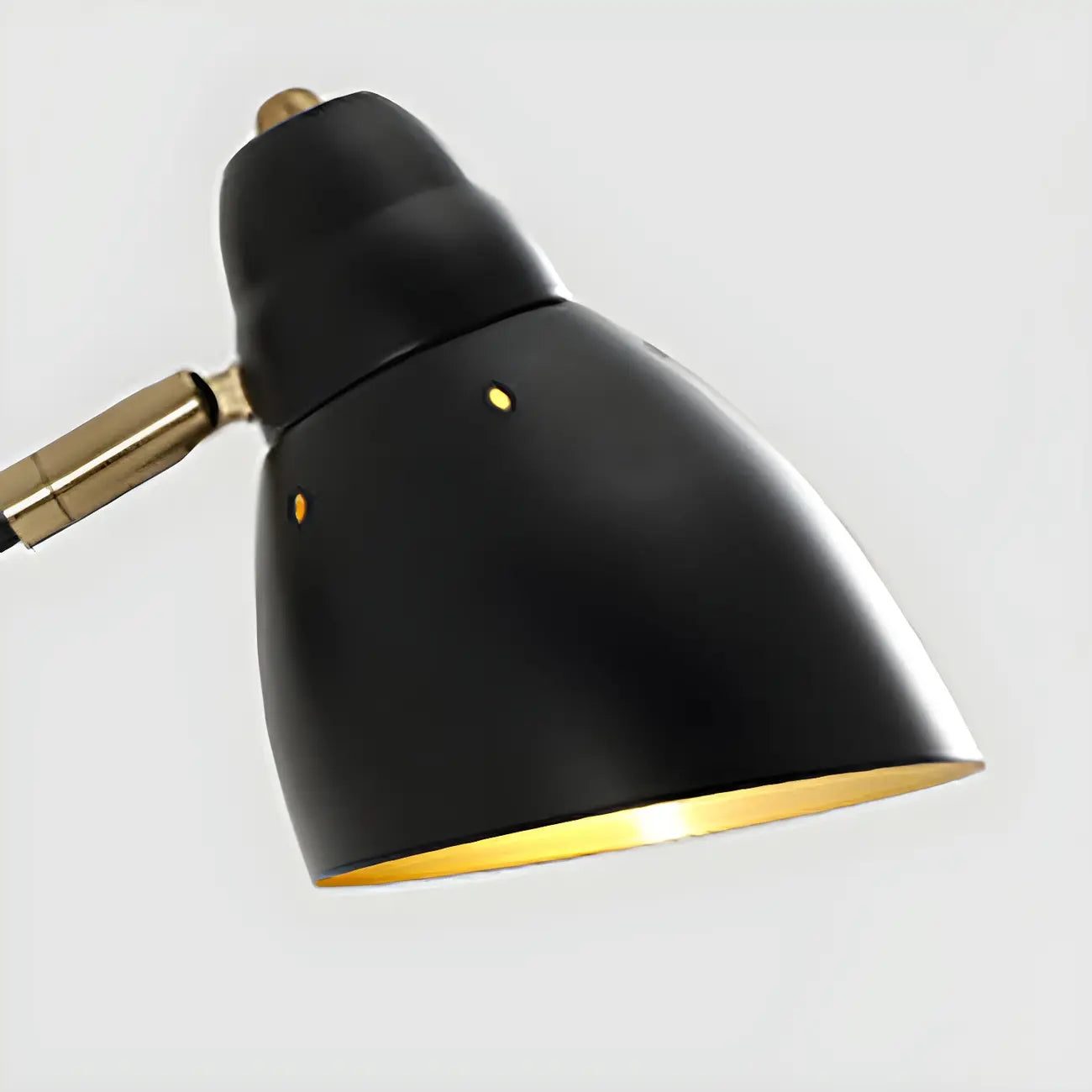 Modern Brass Black Adjustable Swing Arm Wall Light