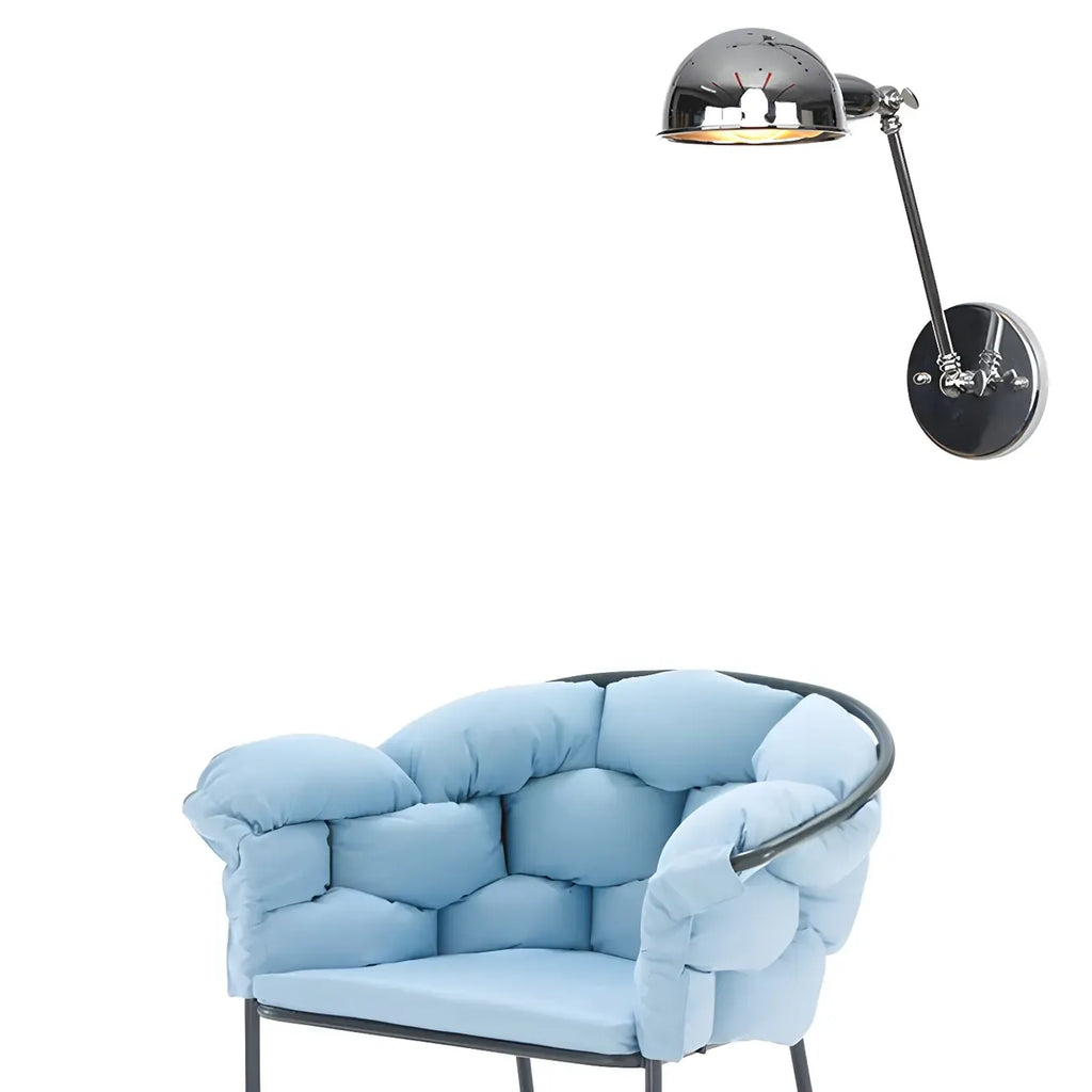 Metal Glossy Dome Swing Arm Wall Light