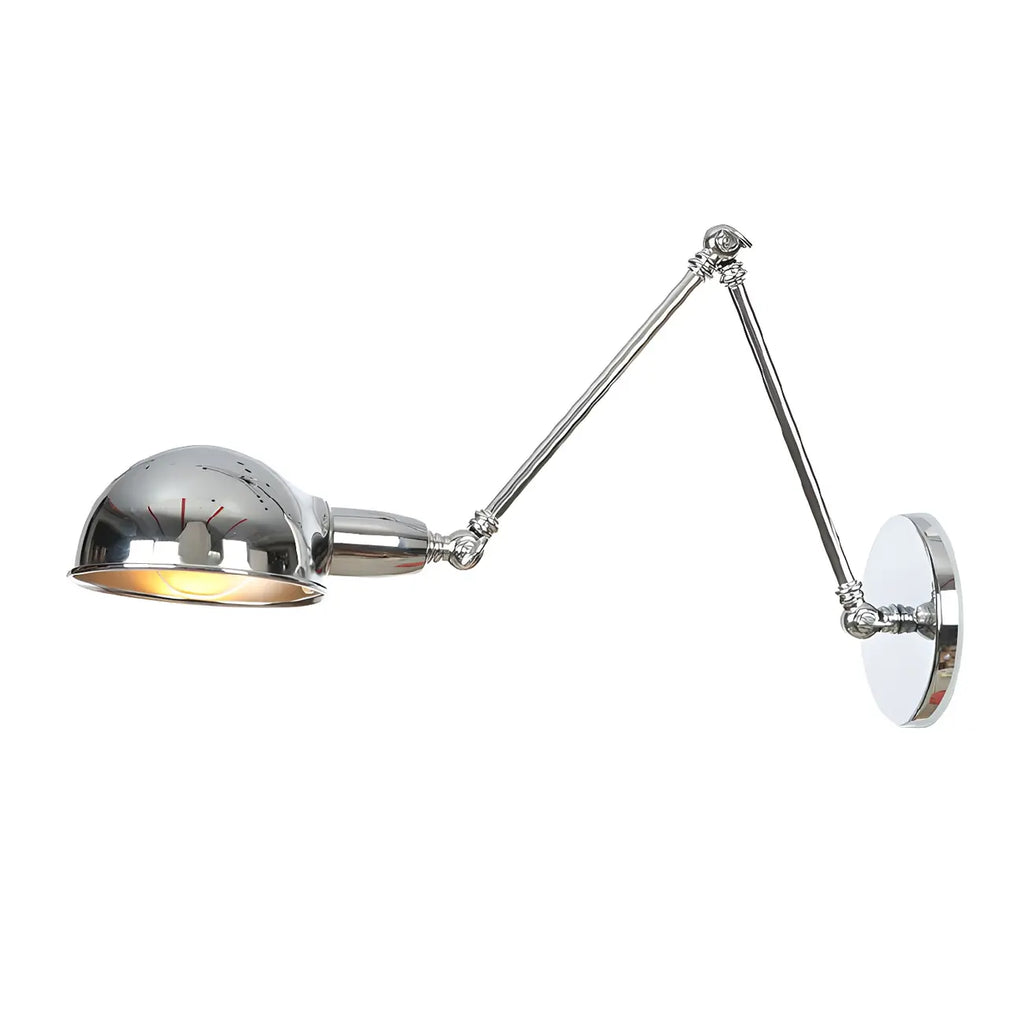 Metal Glossy Dome Swing Arm Wall Light