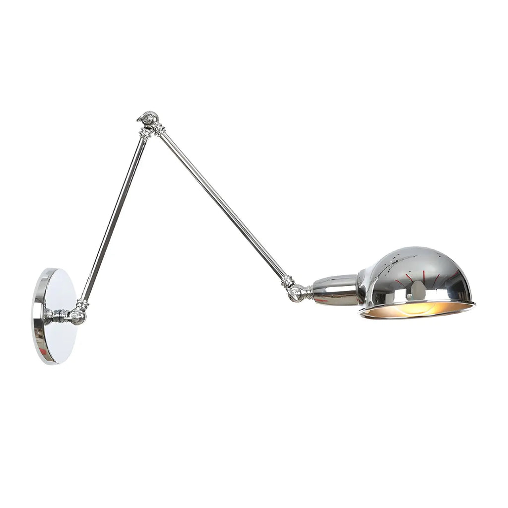 Metal Glossy Dome Swing Arm Wall Light