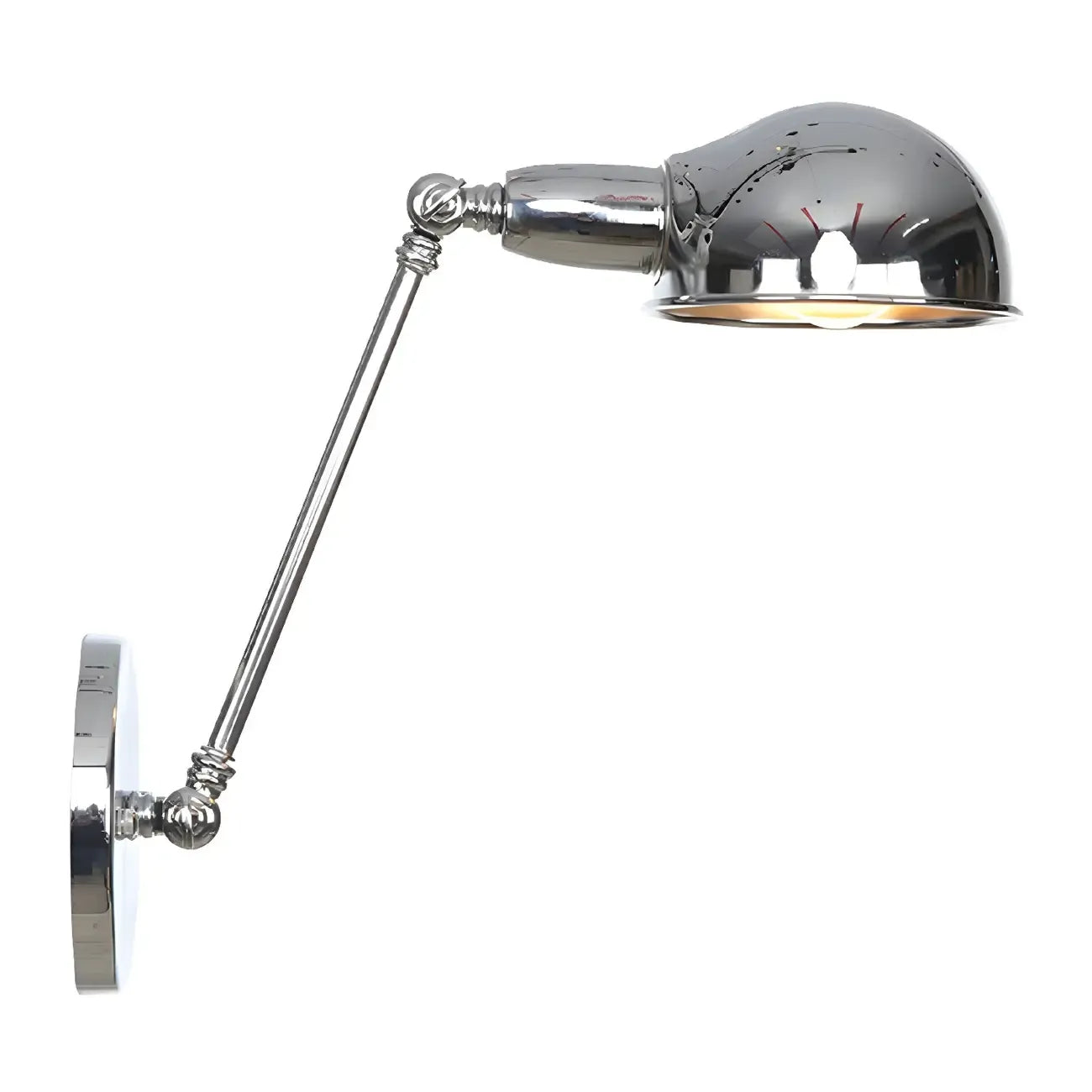 Metal Glossy Dome Swing Arm Wall Light