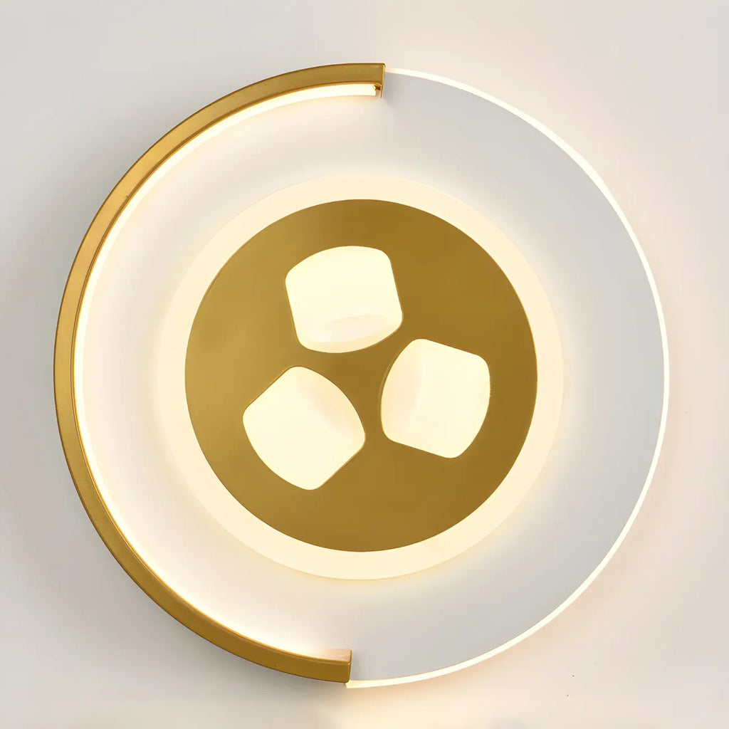 Circular LED Wall Sconce with Cartoon Pattern for kids Bedroom