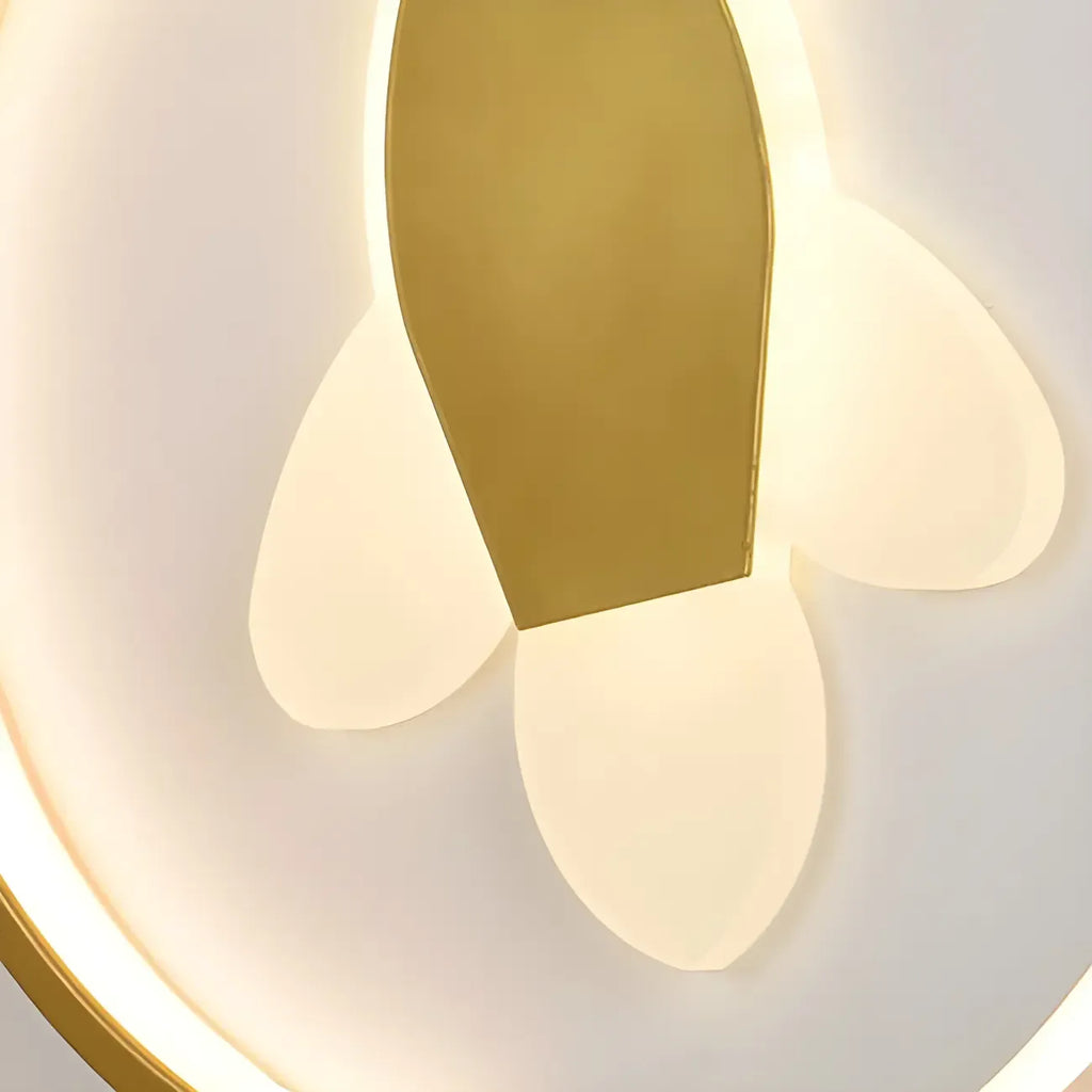 Circular LED Wall Sconce with Cartoon Pattern for kids Bedroom