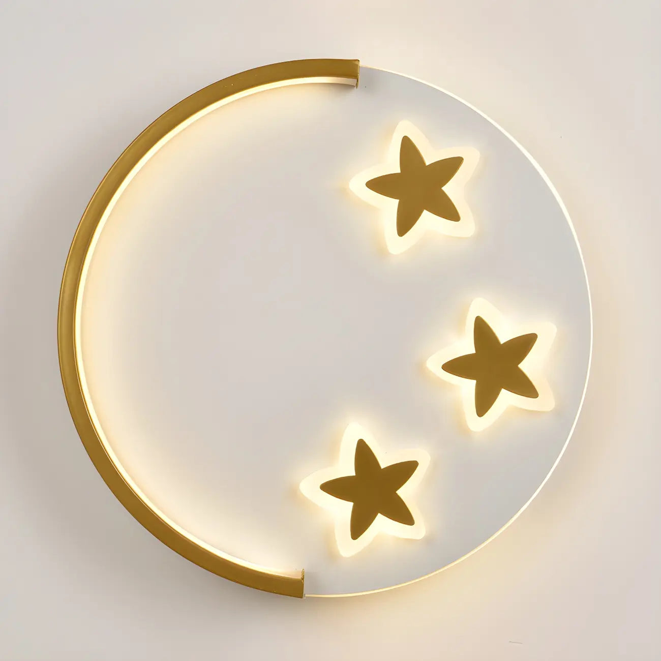 Circular LED Wall Sconce with Cartoon Pattern for kids Bedroom