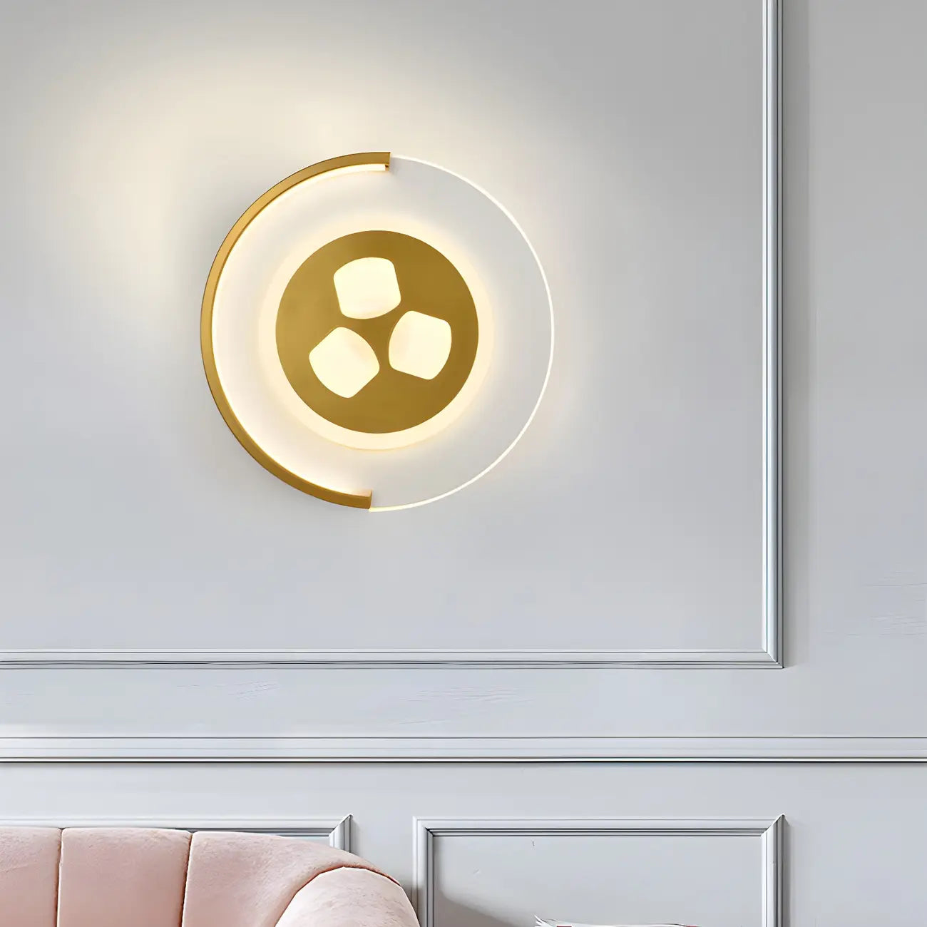 Circular LED Wall Sconce with Cartoon Pattern for kids Bedroom