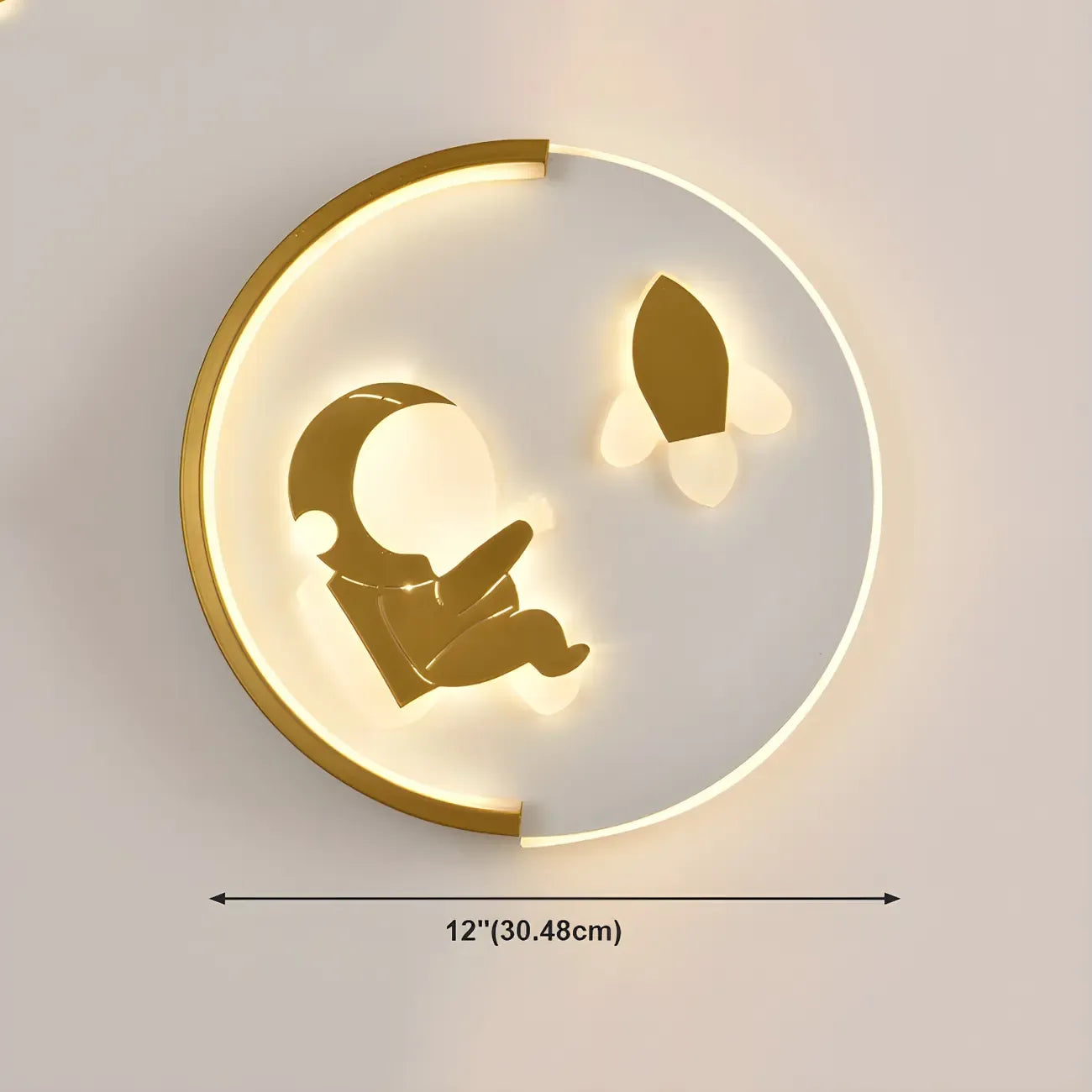 Circular LED Wall Sconce with Cartoon Pattern for kids Bedroom