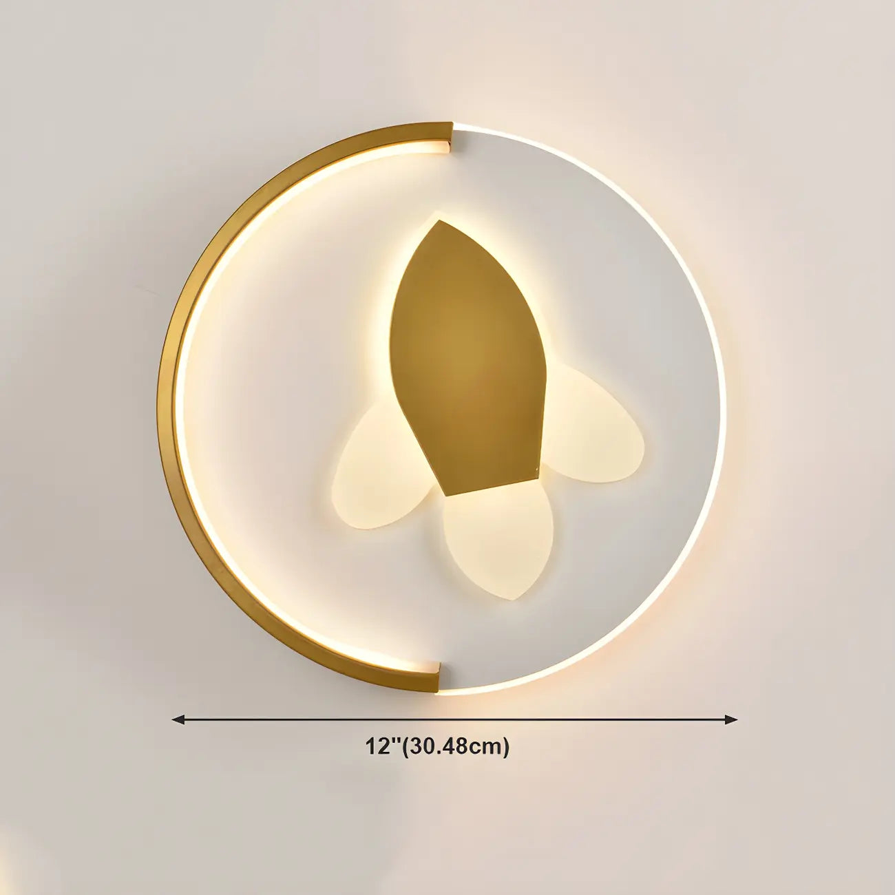 Circular LED Wall Sconce with Cartoon Pattern for kids Bedroom
