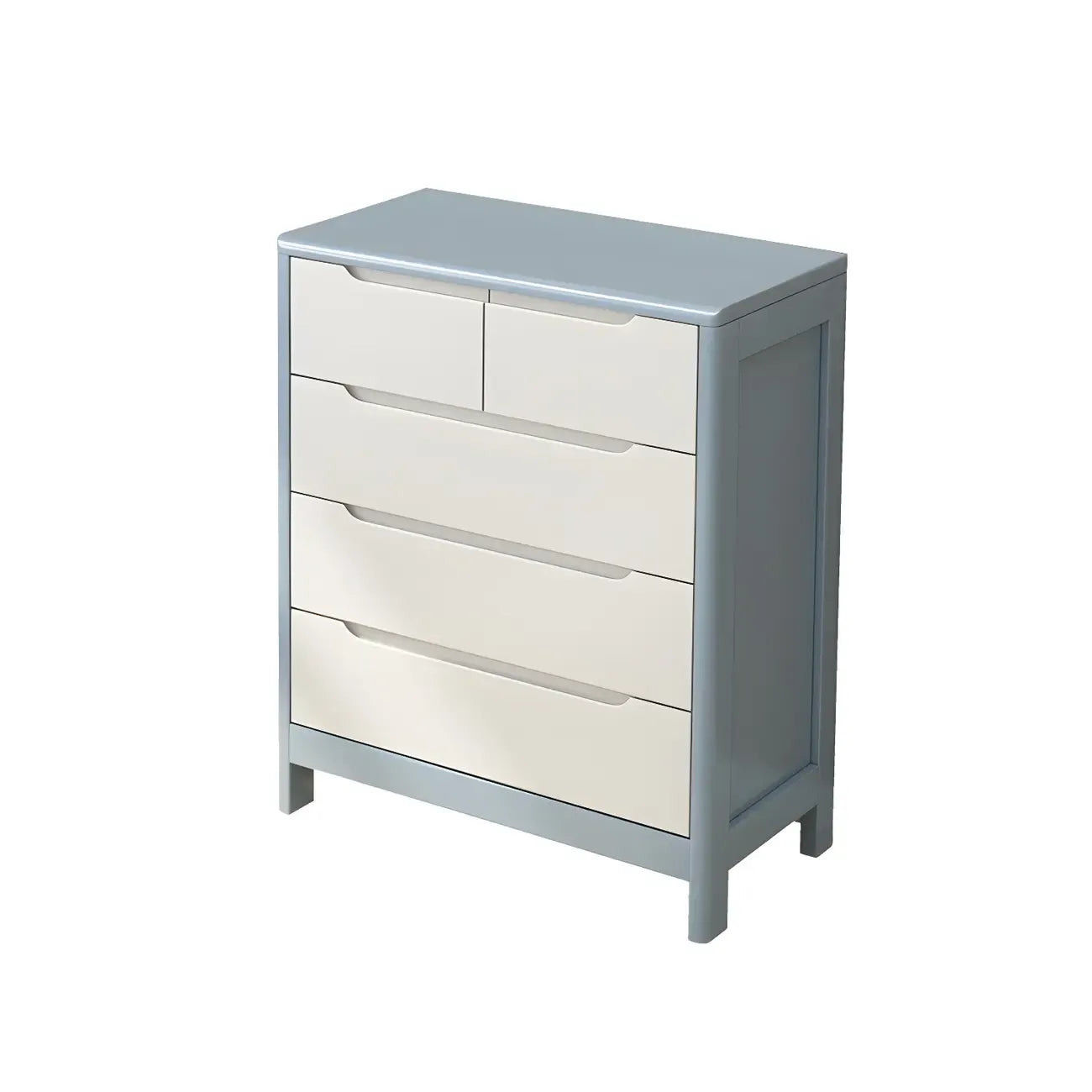 Horizontal Natural Rubberwood Dressers with 6-Drawer