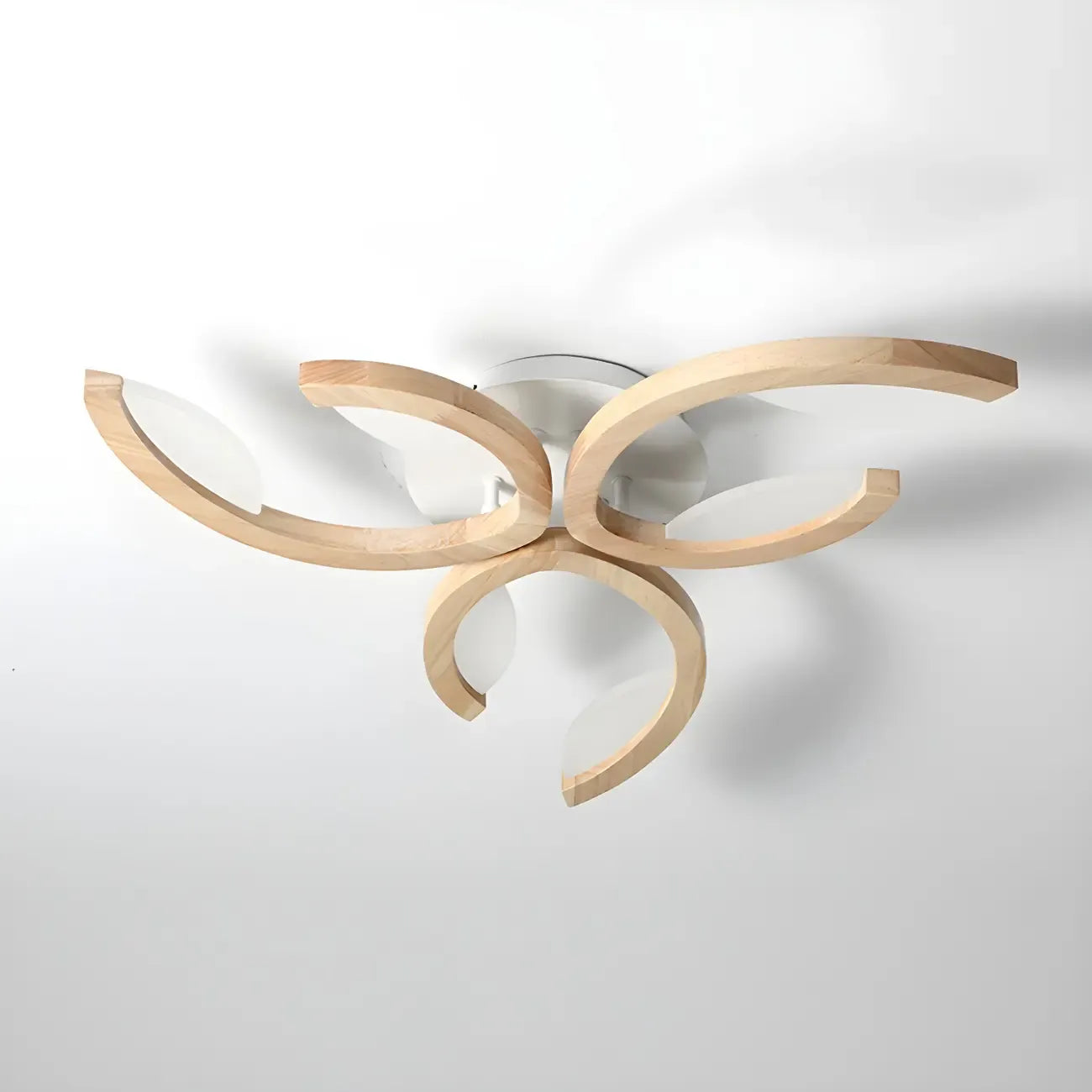 Nordic Wooden Semi Flush Mount Ceiling Light with 3-9 Light