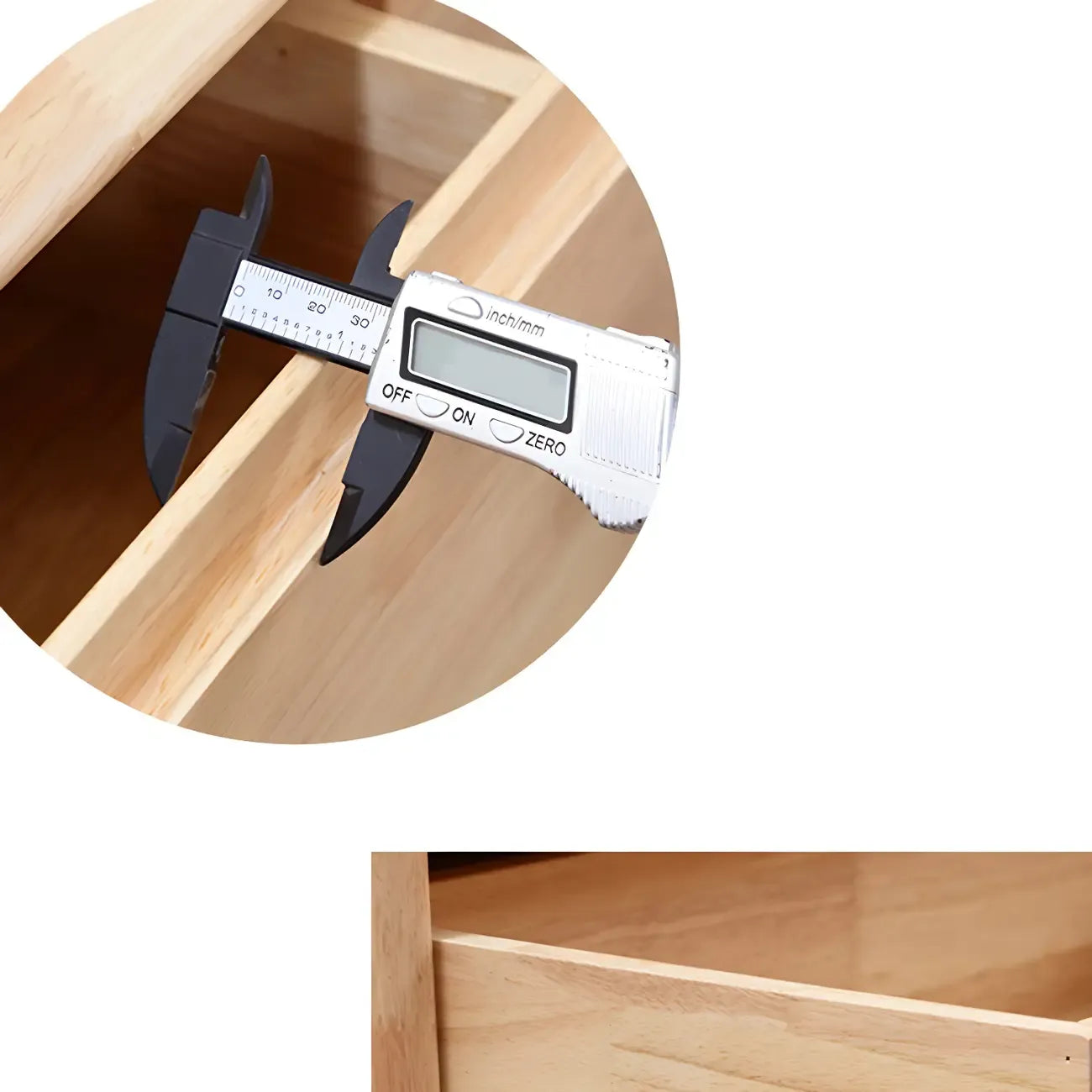 Simple Natural Rubberwood Low Multi-Drawer Dresser