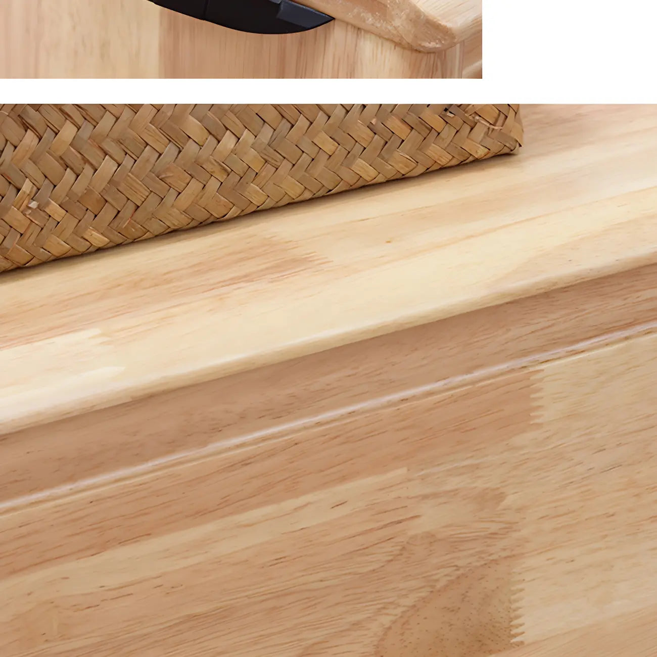 Simple Natural Rubberwood Low Multi-Drawer Dresser