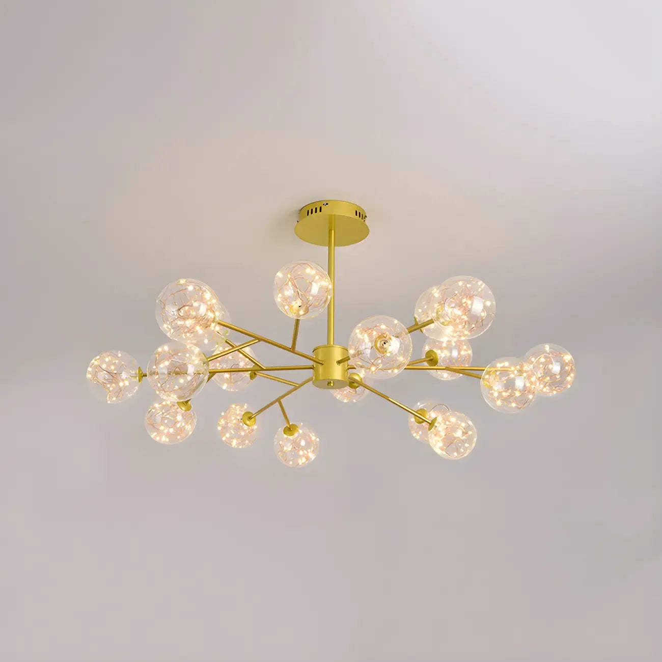 Modern Golden Globe Sputnik Chandelier for Living Room