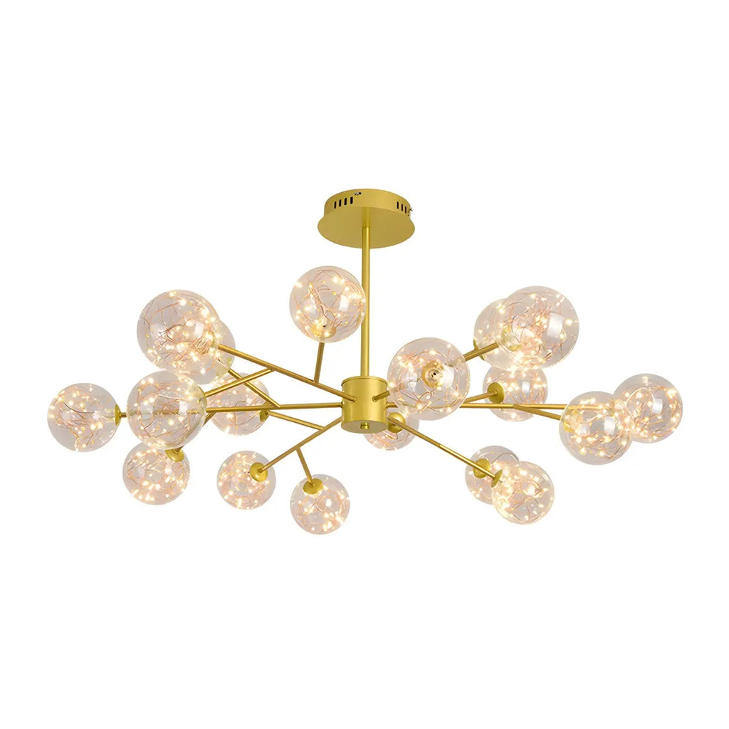 Modern Golden Globe Sputnik Chandelier for Living Room