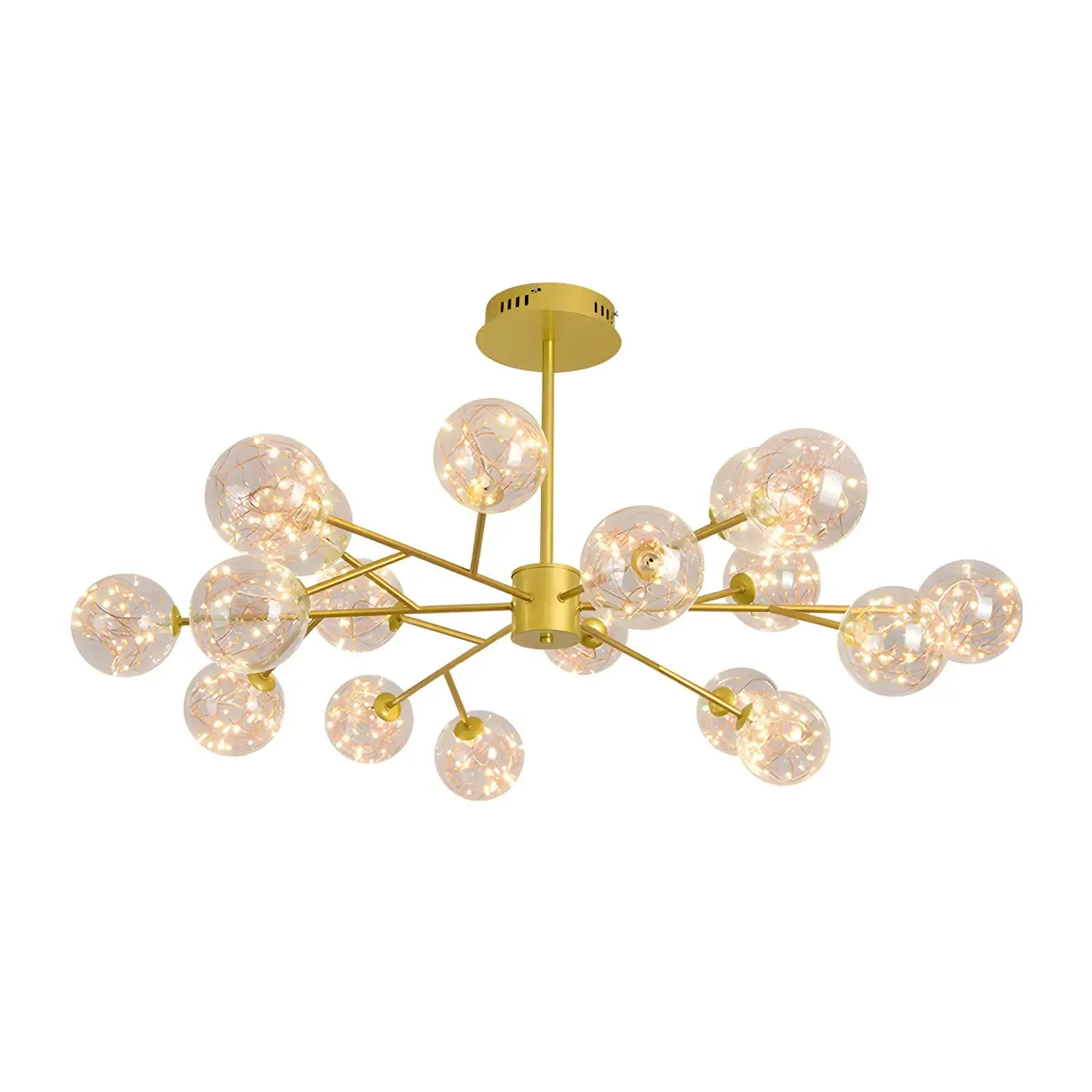 Modern Golden Globe Sputnik Chandelier for Living Room