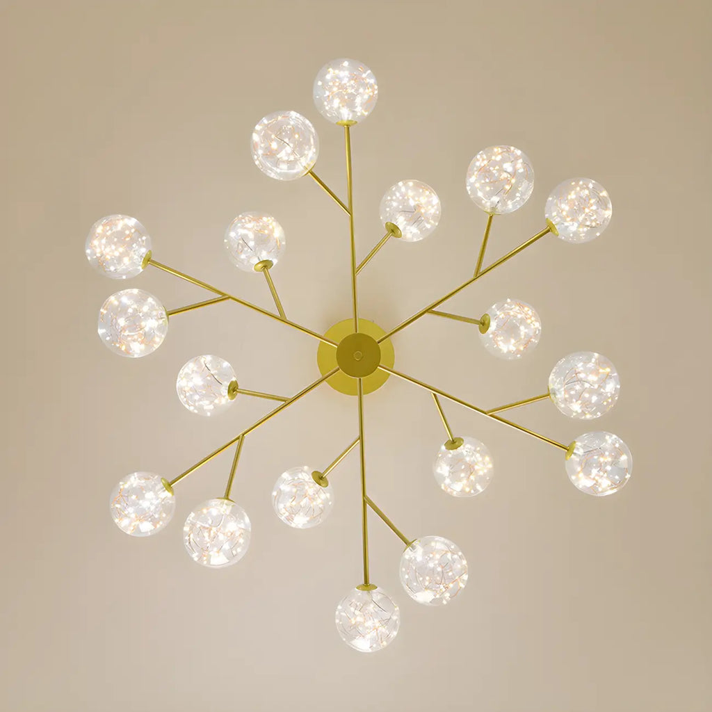 Modern Golden Globe Sputnik Chandelier for Living Room