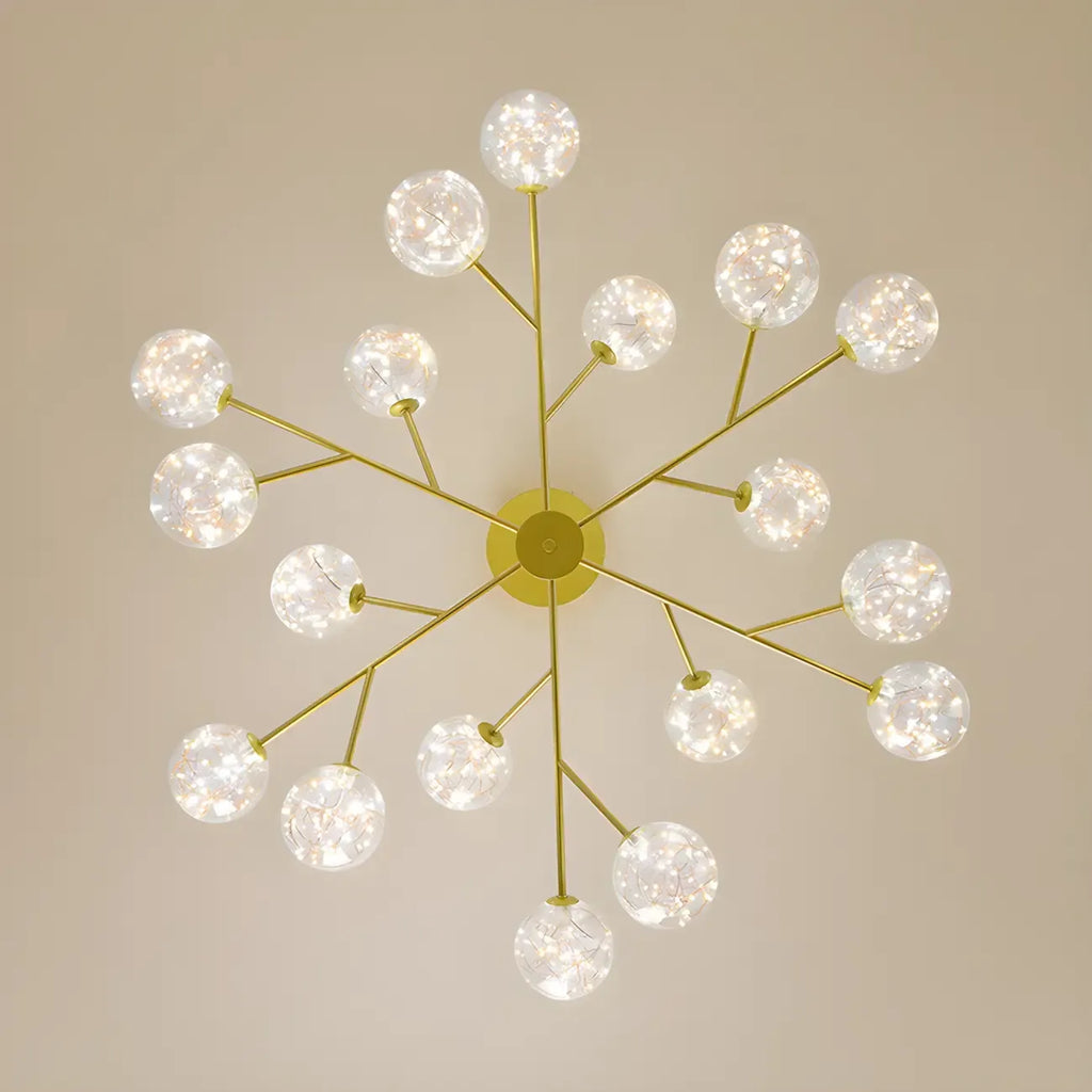 Modern Golden Globe Sputnik Chandelier for Living Room