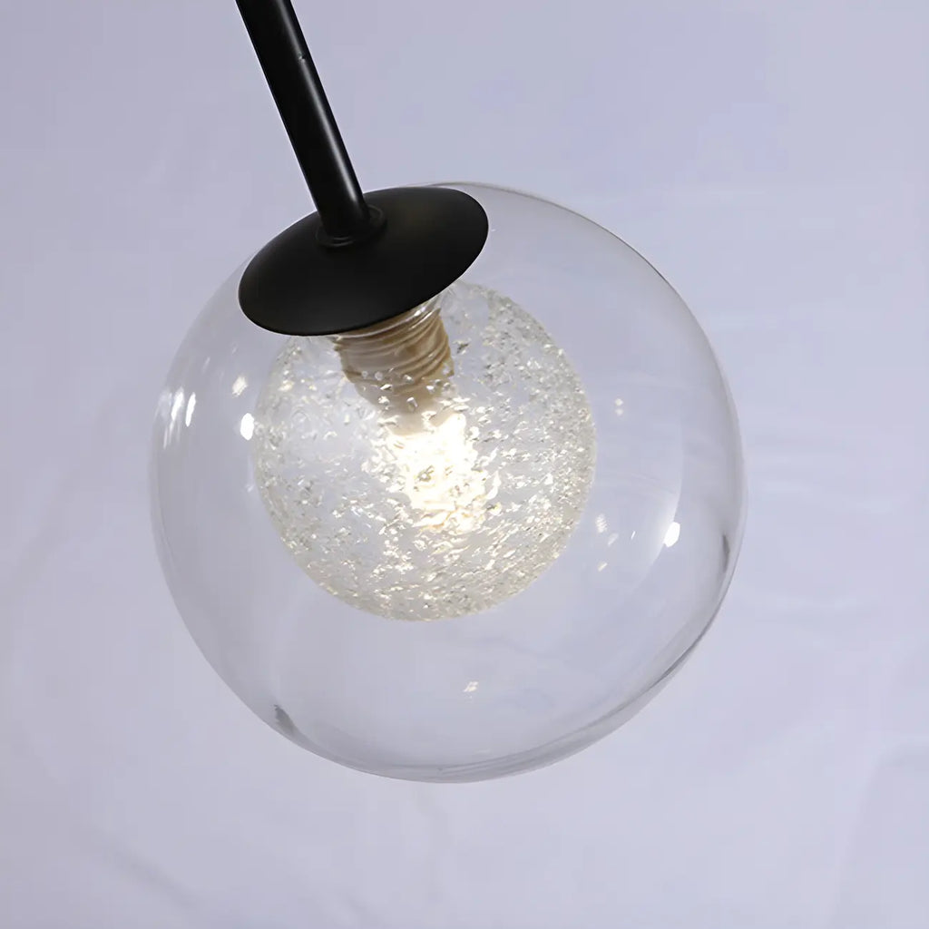 Modern Industrial Sputnik Black Glass 9-18 Light Chandelier