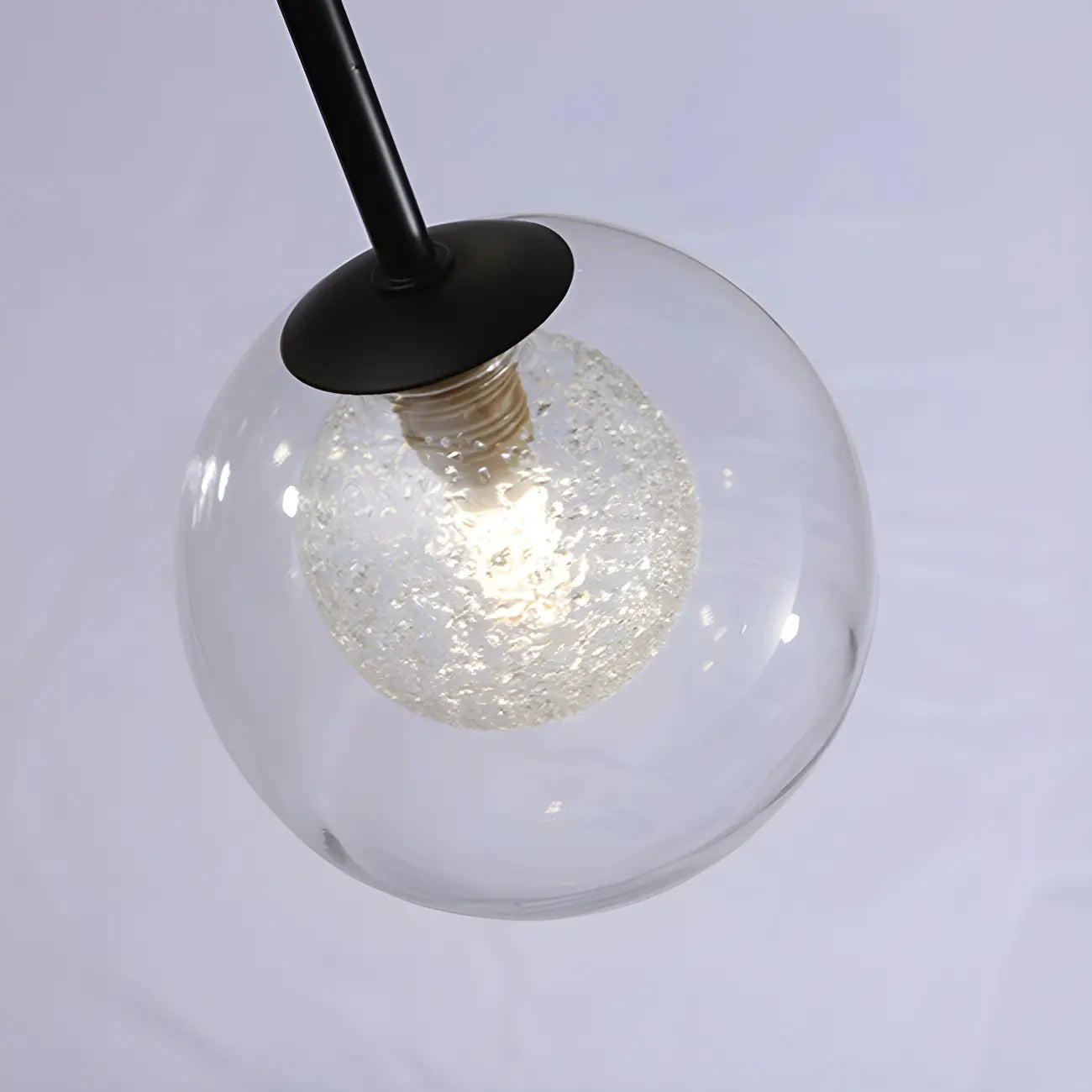 Modern Industrial Sputnik Black Glass 9-18 Light Chandelier