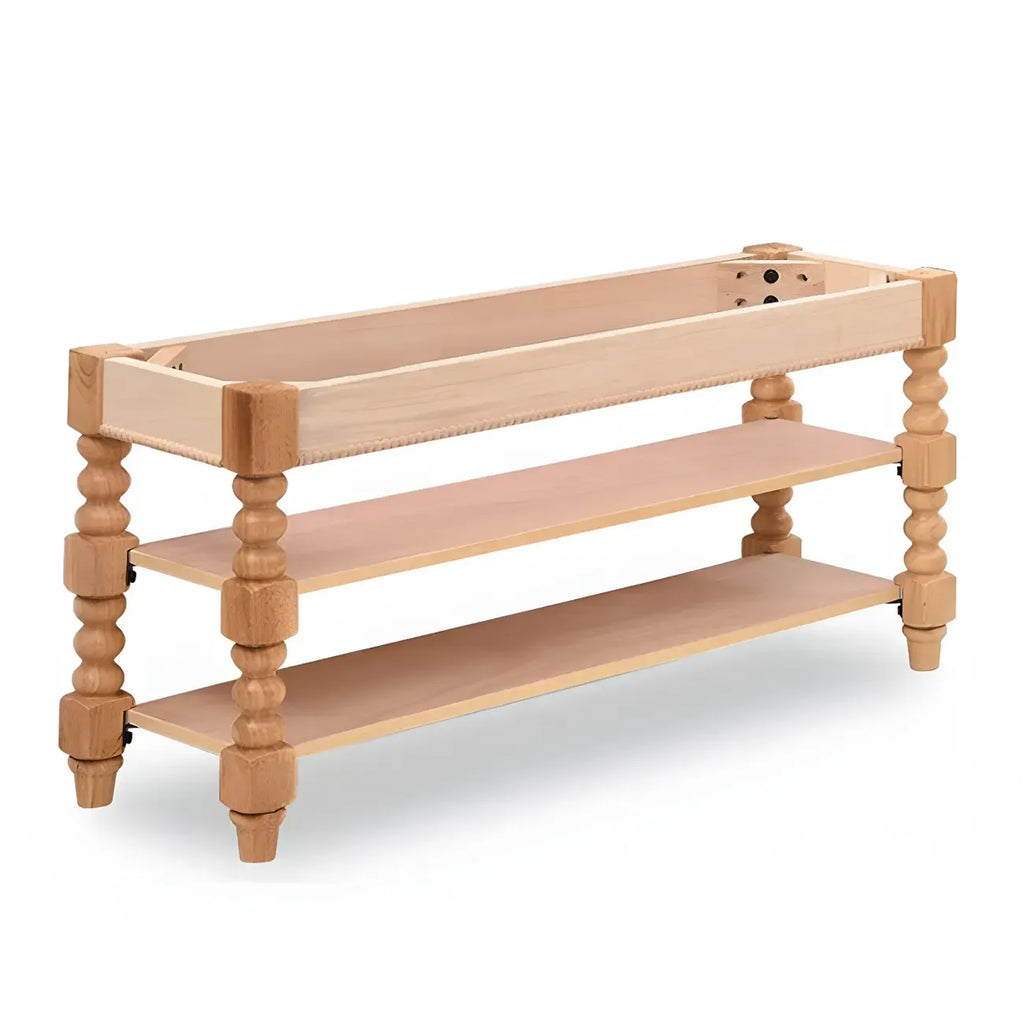 Victorian Solid Wood Flip-Top Shoe Storage Entryway Bench